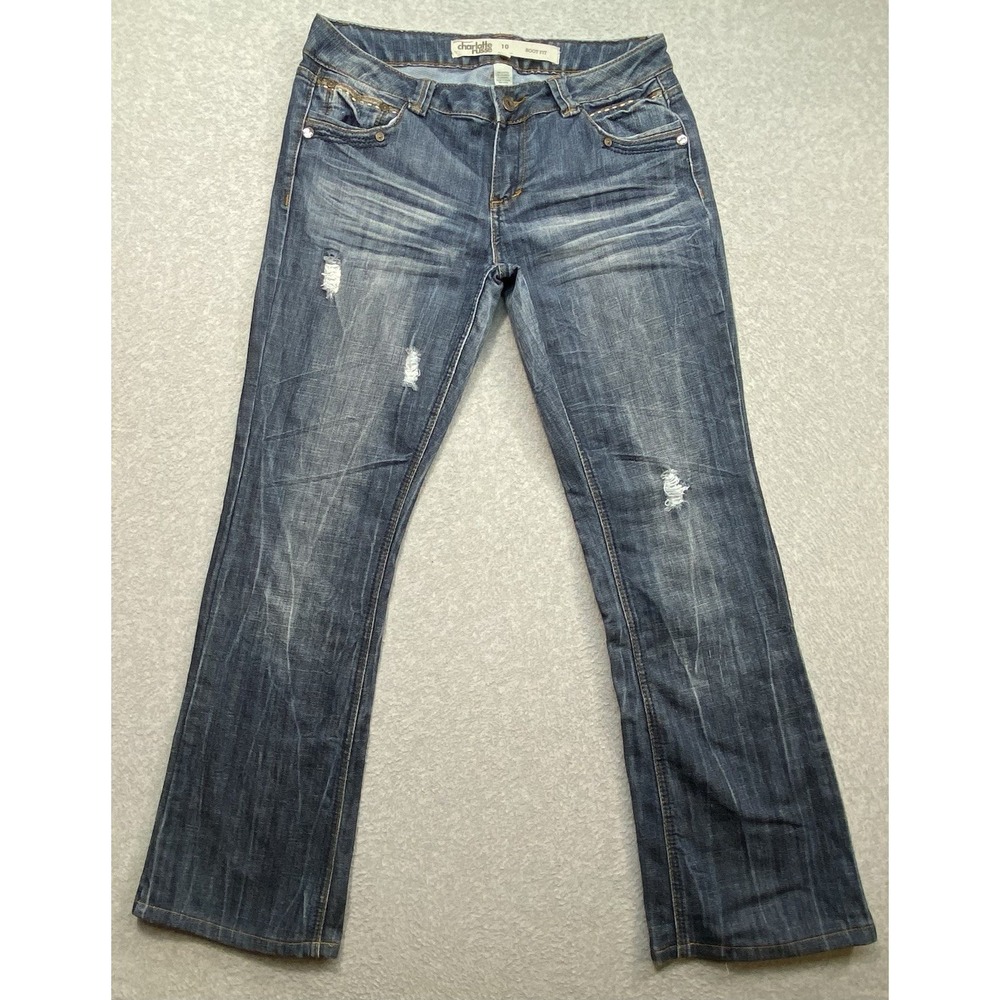 Charlotte Russe Bootcut‎ Western Cowgirl Blue Jeans Women's Sz 10 Denim